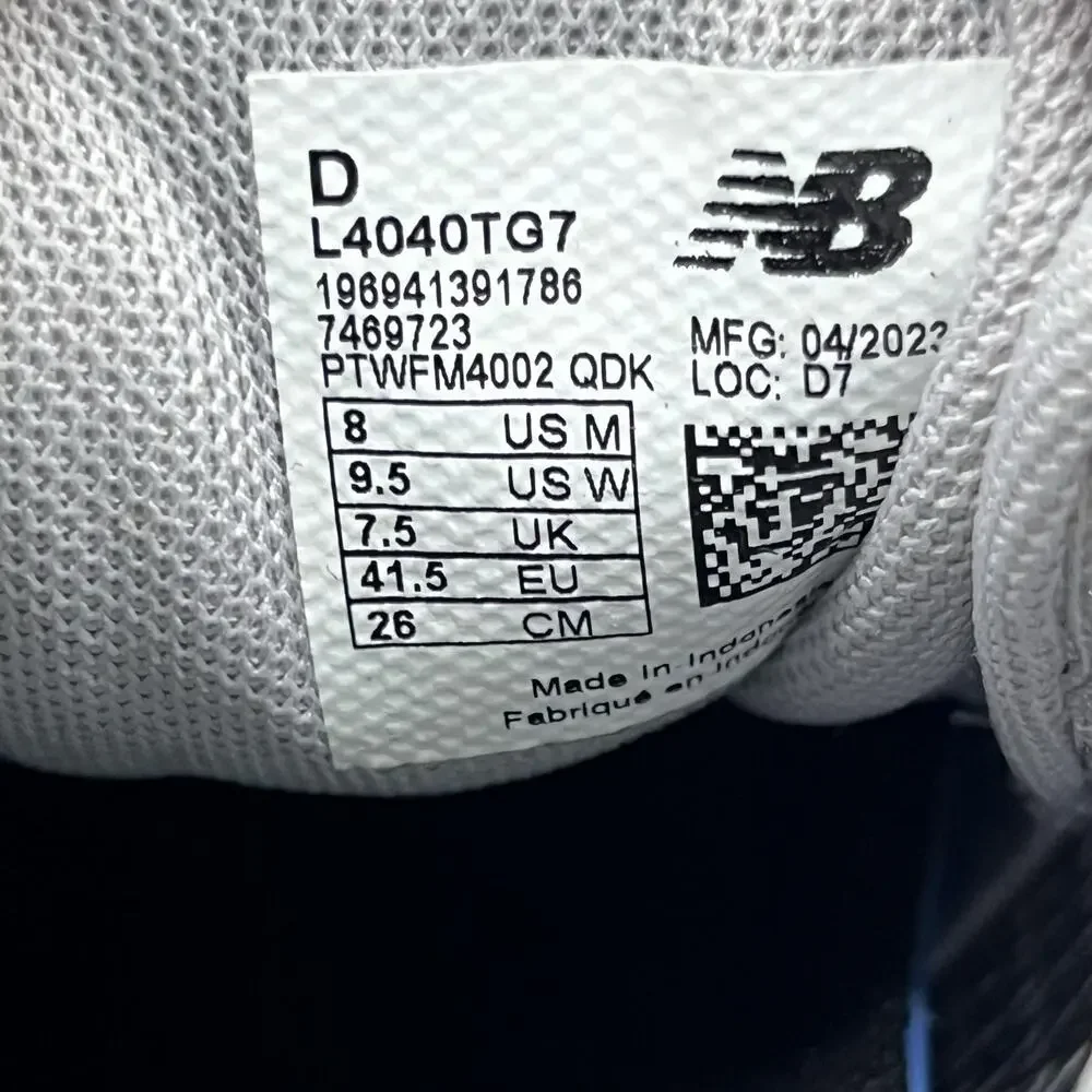New Balance FuelCell 4040 V7 Metal Baseball Cleats Men's 8 D Gray Comfort Shoes